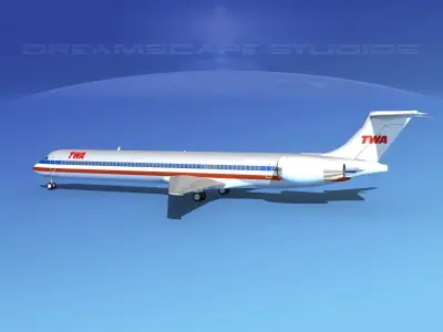McDonnell Douglas MD-90 TWA 2 3D model
