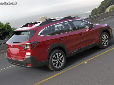 Subaru Outback 2025 Crimson Red 3D model