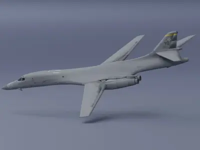 B-1 Lancer Fighter Plane Low-poly 3D model