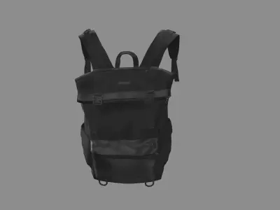 Backpack Camping Handle bag 05 Low-Poly 3D Model 3D model