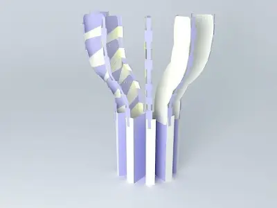 Flex C Column Facade Curve Free 3D model