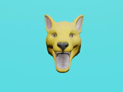 wolf head 3D model