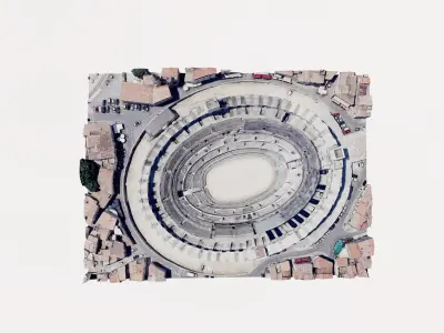 The Arles Amphitheatre - Arenes Arles Low-poly 3D model