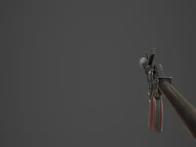 WWII German Grenade Launcher Full Pack Low-poly 3D model