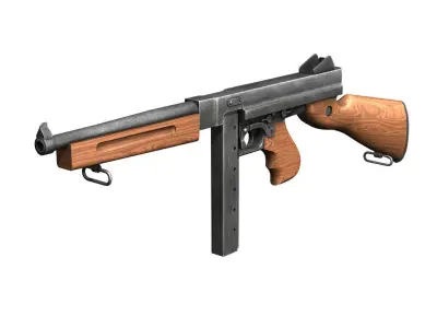 Thompson M1A1 Submachine Gun 3D model
