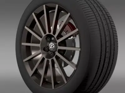 VW Polo R WRC Street wheel 3D model