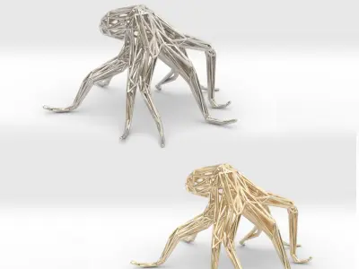 Octopus orange 3D print model