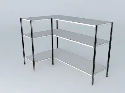 Kit229 shelf Inox 3 Plans in L by Alex Marques Free 3D model