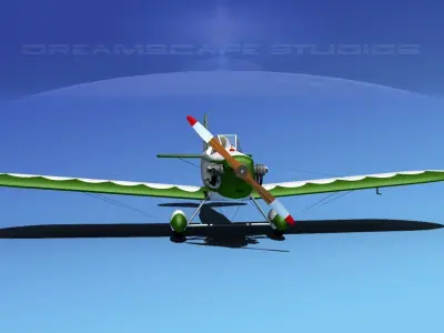 Flybaby airplane flying in sky 3D model