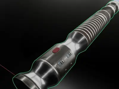 Scifi Lightsaber 3D model AAA PBR asset Low-poly 3D model