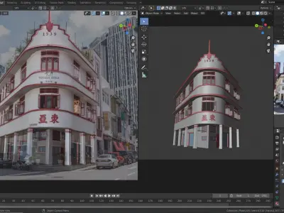 potato head restaurant Singapore Low-poly 3D model