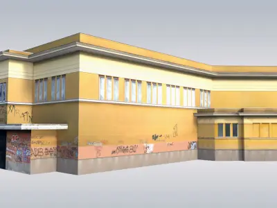 Classical Art Gallery Low-poly 3D model