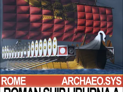 Roman Ship Liburna A 3D model