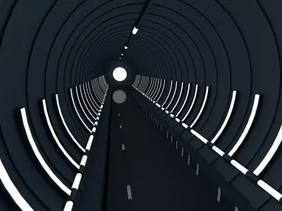 Sci fi Tunnel 3D model 64