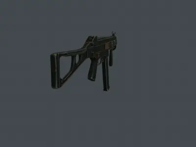 UMP-45 gun Low-poly 3D model