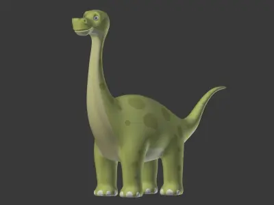 Cartoon Dinosaurs Pack Low-poly 3D model