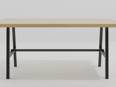 Simple Wooden Table Free 3D model purchase