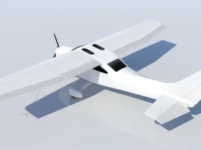 Cessna C182 Skyhawk Low Poly Static Model Low-poly 3D model