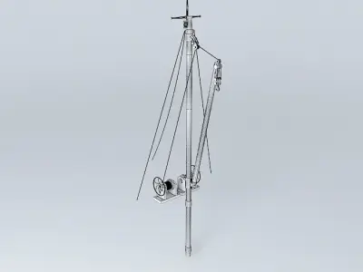 ARGONAUTIX marine details mast and winchs Free 3D model