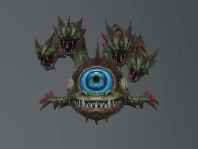 Monster Fish Dragon Low-poly 3D model