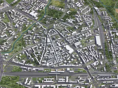 Sosnowiec Low-poly 3D model