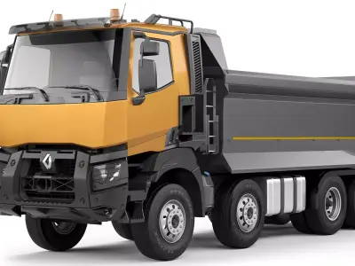 Renault K430 8x4 tipper 2016 3D model