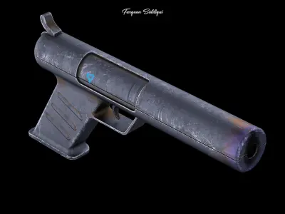 Vanguard Pistol PBR  Low-poly 3D model