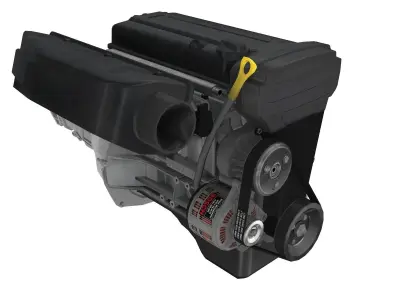 Toyota 4AGE Blacktop 20v engine Low-poly 3D model