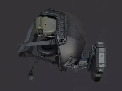 Kyle Urban Helmet with NVG Headset Low-poly 3D model