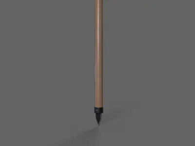 PBR Polearm V2b Low-poly 3D model