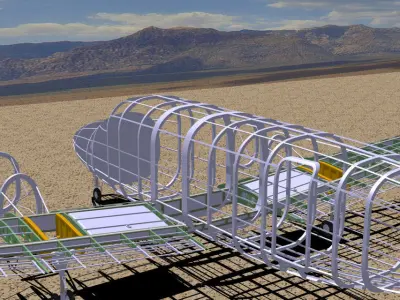 beechcraft king air b200 gt-structure 3D model