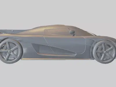 Hypercar Super Sports Car Low-poly 3D model