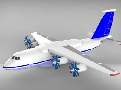 Antonov An-70 aircraft 3D model