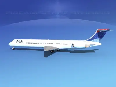 McDonnell Douglas MD-90 Delta 2 3D model