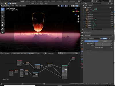  Alien Planet Sci-Fi Fantasy Scenery 3D model