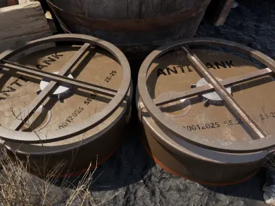 US WW2 Mine Pack 3D Model Collection