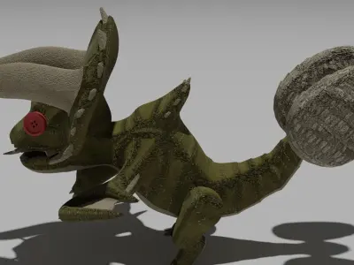 Diablos Plushy from Monster Hunter Series Low-poly 3D model