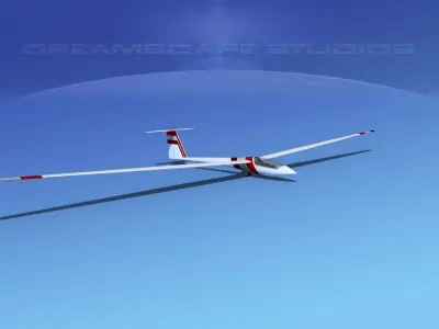 Schleicher ASW 22 Sailplane V10 3D model