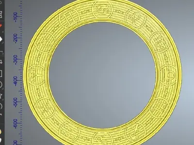 ZODIAC MIRROR FRAME Free 3D print model