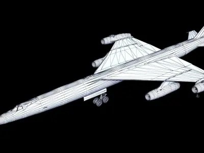 Myasishchev M-50 Bounder Low-poly 3D model