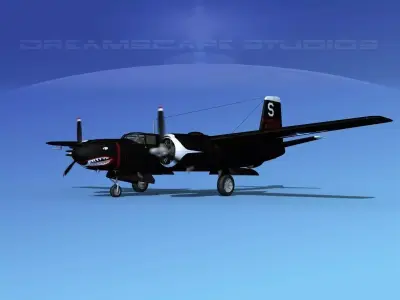Douglas B-26B Invader V03 USAF 3D model