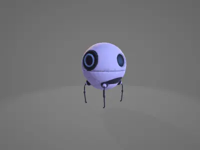 Orbital Eyedroid Low-poly 3D model