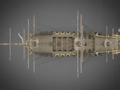 18th Century Man of War 3D model