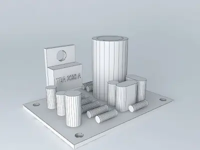 PCB+Layout for TDA 2030 A Free 3D model