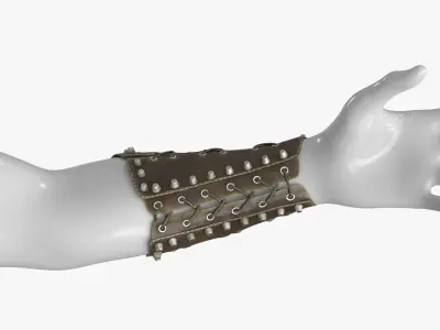 Embossed Arm Bracers Low-poly 3D model