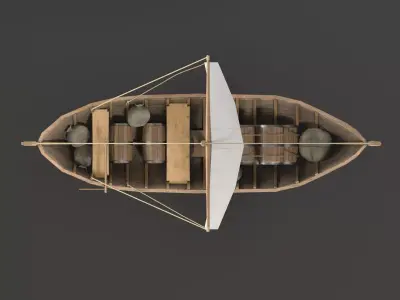 Brugge Boot Low-poly 3D model