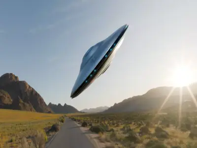 Realistic UFO UAP Ovni Extraterrestial Spaceship 3D model