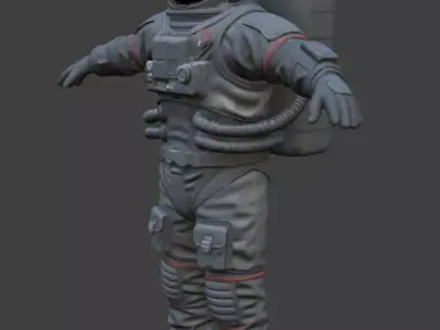 Realistic Astronaut Space Suit 3D model shop