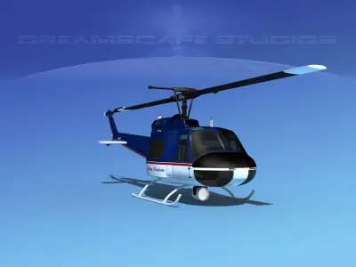 Bell 204 Ashley Aviation 3D model