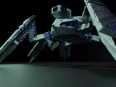 3D model super Spider sci-fi with texture Free 3D model